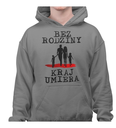 Bluza z kapturem  Bez Rodziny