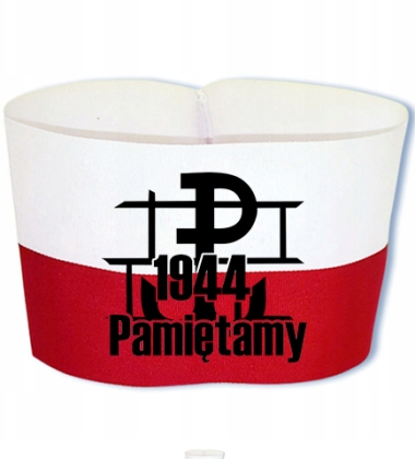 Opaska na ramię biało-czerwona model 1