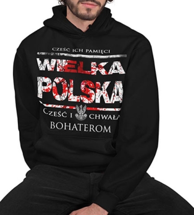 BLUZA Z KAPTUREM WIELKA POLSKA CZEŚĆ I CHWAŁA