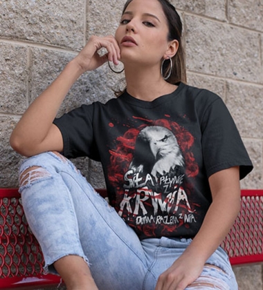Koszulka damska SIŁA PŁYNIE Z KRWIĄ