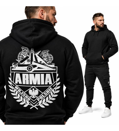 Bluza z kapturem- ARMIA (BIAŁY)