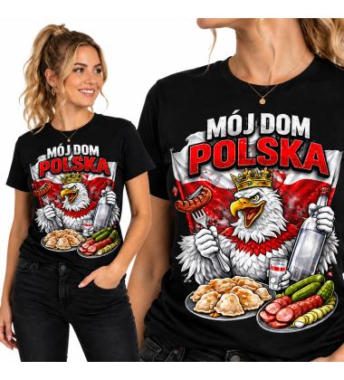 KOSZULKA DAMSKA PATRIOTYCZNI Mój Dom Polska
