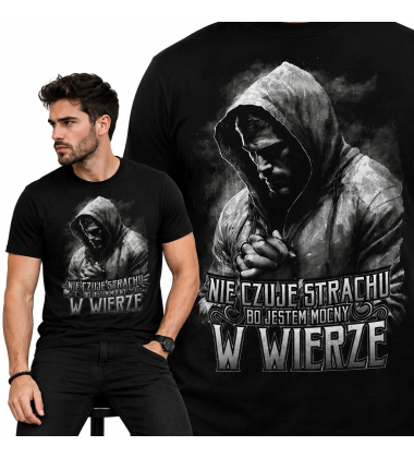 Koszulka Chrześcijańska Mocny w Wierze