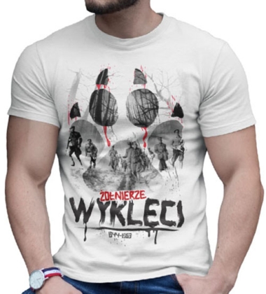 koszulka- ŻOŁNIERZE WYKLĘCI BIAŁA