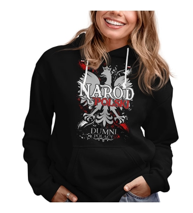 BLUZA DAMSKA Z KAPTUREM NARÓD POLSKI