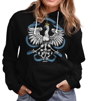 BLUZA DAMSKA Z KAPTUREM ORZEŁ BIAŁY