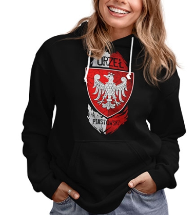 BLUZA DAMSKA Z KAPTUREM ORZEŁ PIASTOWSKI