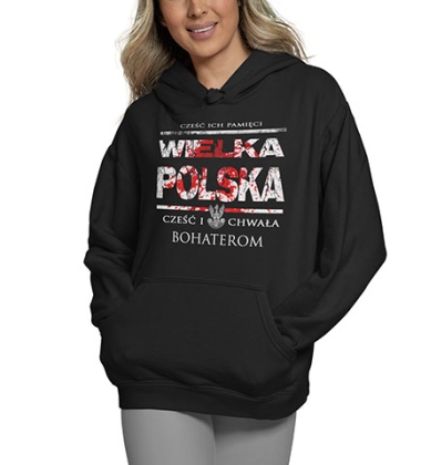BLUZA DAMSKA Z KAPTUREM WIELKA POLSKA CZEŚĆ I CHWAŁA