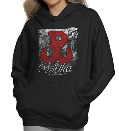 BLUZA DAMSKA Z KAPTUREM WIELKA POLSKA PW