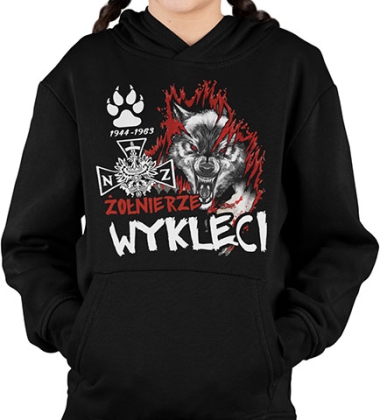 BLUZA DZIECIĘCA Z KAPTUREM ŻOŁNIERZE WYKLĘCI 44-63