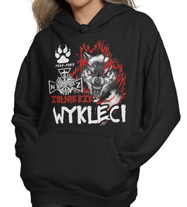BLUZA DAMSKA Z KAPTUREM ŻOŁNIERZE WYKLĘCI 44-63