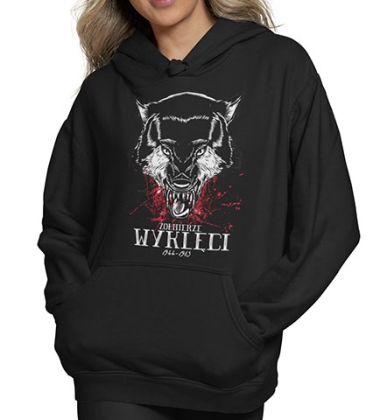 BLUZA DAMSKA Z KAPTUREM ŻOŁNIERZE WYKLĘCI PW