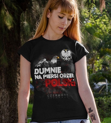 Koszulka damska DUMNIE NA PIERSI