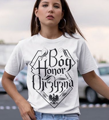 Koszulka damska B-H-O CZARNY NAPIS