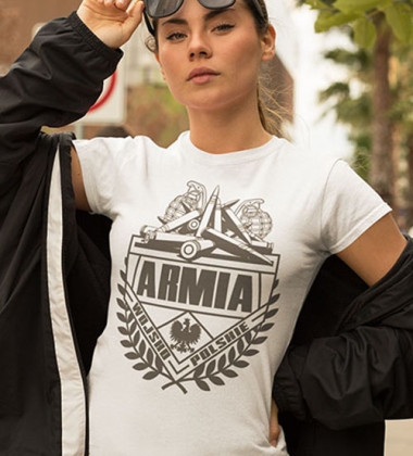 Koszulka damska- ARMIA (SZARY)