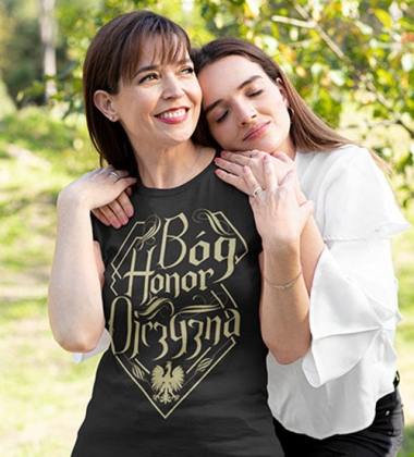 Koszulka damska B-H-O PIASKOWY NAPIS