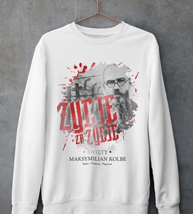 Bluza MAKSYMILIAN KOLBE BIAŁA