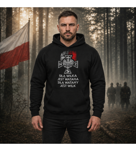 Bluza z kapturem SIŁĄ WILKA