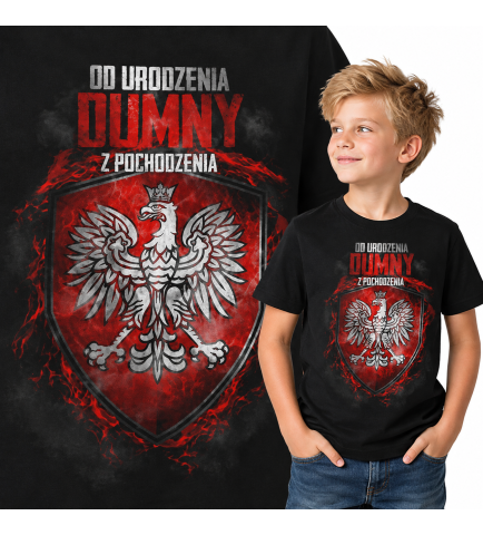 koszulka dziecięca Patriotyczna  OD URODZENIA DUMNY