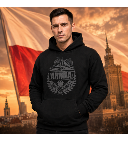 Bluza z kapturem- ARMIA (SZARY)