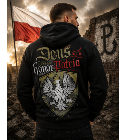 Bluza z kapturem DEUS HONOR PATRIE
