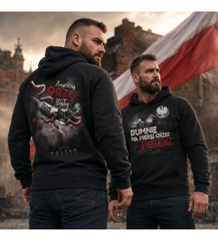 Bluza z kapturem  DUMNIE NA PIERSI