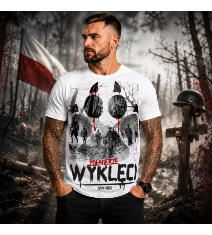 koszulka- ŻOŁNIERZE WYKLĘCI BIAŁA