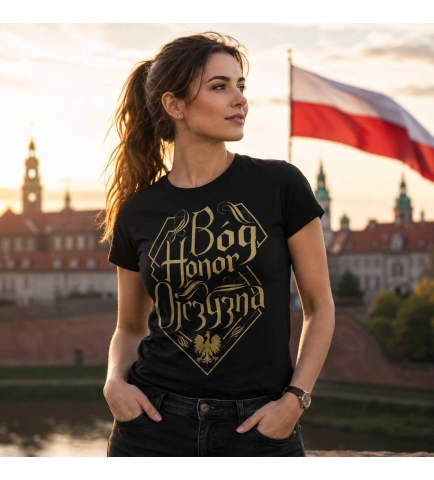 Koszulka damska B-H-O PIASKOWY NAPIS
