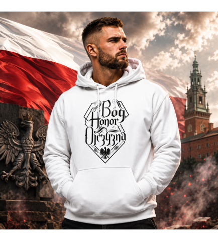 Bluza z kapturem  B-H-O CZARNY NAPIS