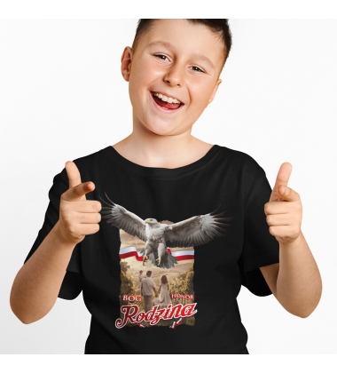 Koszulka dziecięca Bóg Honor Rodzina Koszulka dziecięca Bóg Honor Rodzina
