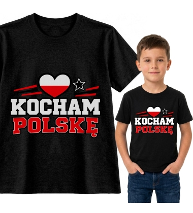 Koszulka dziecięca Polskę Kocham, patriotyczne pokolenie polski