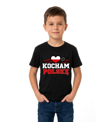 Koszulka dziecięca Polskę Kocham, patriotyczne pokolenie polski