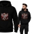 Bluza z Kapturem Czarna Patriotyczna BHO Orzeł Bóg Honor Ojczyzna
