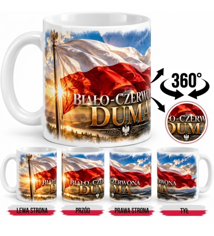 Kubek Patriotyczny Biało Czerwona Duma, Flaga Polski,Polska