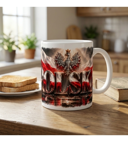 Kubek Patriotyczny POLSKA, Mój Dom, biały