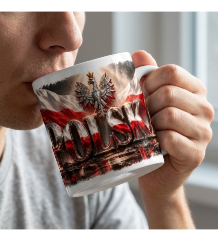 Kubek Patriotyczny POLSKA, Mój Dom, biały