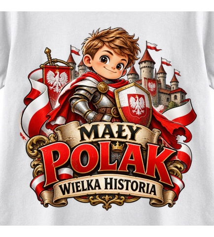 Koszulka dziecięca Mały Polak Wielka Historia,Młode Pokolenie Polski