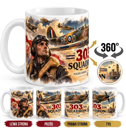 Kubek Patriotyczny 303 squadron Dywizjon 303 330 ml