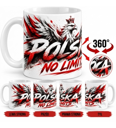 Kubek Patriotyczny Polska No Limits, biały