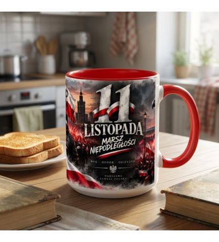 Kubek Patriotyczny Biało Czerwony 11 Listopada Marsz Prezent