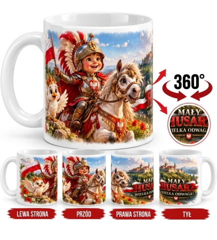 Kubek Patriotyczny Mały Husarz, Wielka Odwaga, Dla Dziecka
