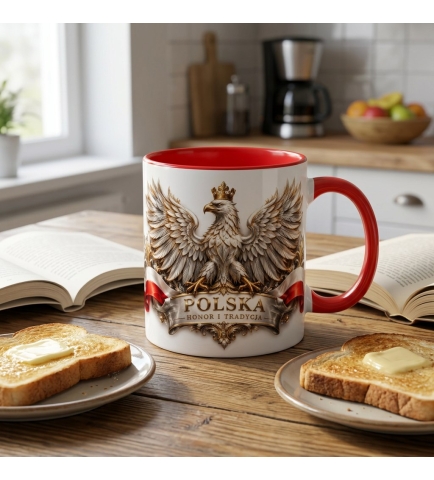 Kubek Patriotyczny Polska Honor I Tradycja, czerwony