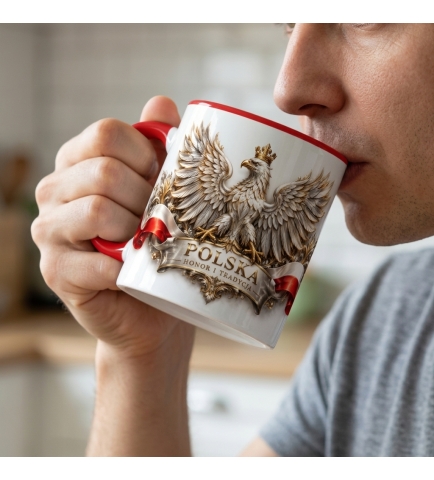 Kubek Patriotyczny Polska Honor I Tradycja, czerwony