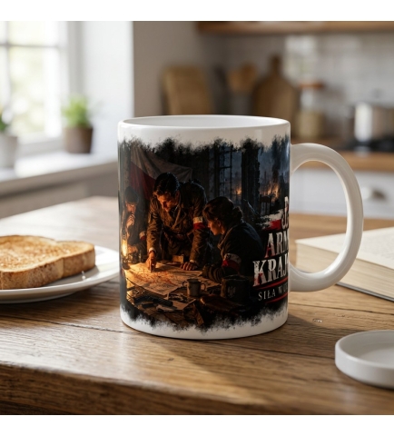 Kubek ceramiczny Patriotyczny AK siła w ukryciu 330 ml
