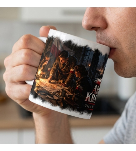 Kubek ceramiczny Patriotyczny AK siła w ukryciu 330 ml