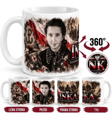 Kubek Patriotyczny Inka Zachowałam Się Jak Trzeba, biały 330 ml