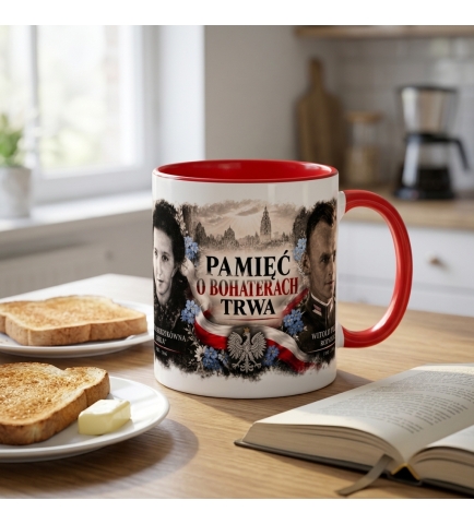 Kubek Patriotyczny Pamięć o Bohaterach czerwony 330 ml