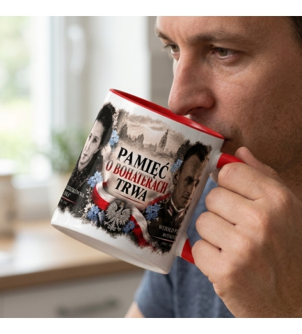 Kubek Patriotyczny Pamięć o Bohaterach czerwony 330 ml