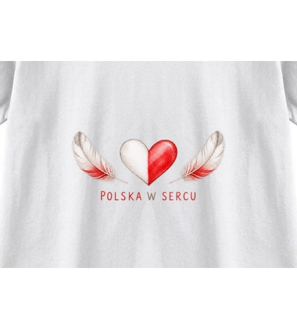 Koszulka dziecięca Polska w sercu, polska nasza ojczyzna