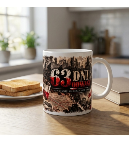 Kubek Patriotyczny 63 Dni Odwagi Powstanie Warszawskie 330 ml